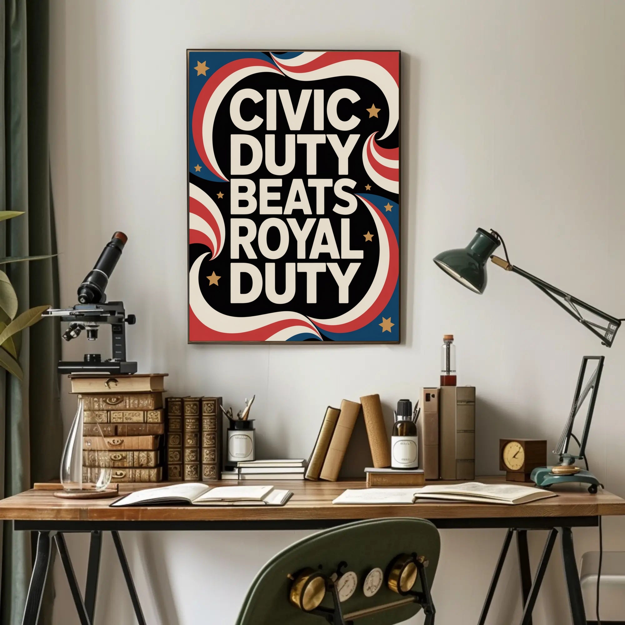Civic Duty Bold Quote Political or Propaganda Poster
