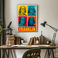 Benjamin Franklin Pop Art Historical or Presidential Poster