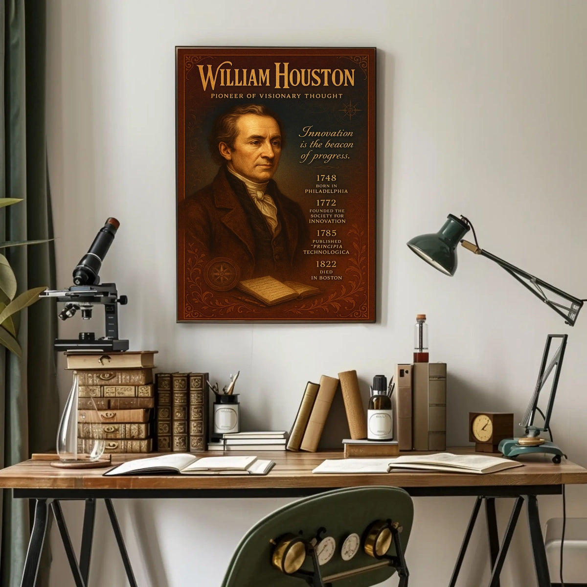 William Houston Pioneer of Visionary Thought Poster