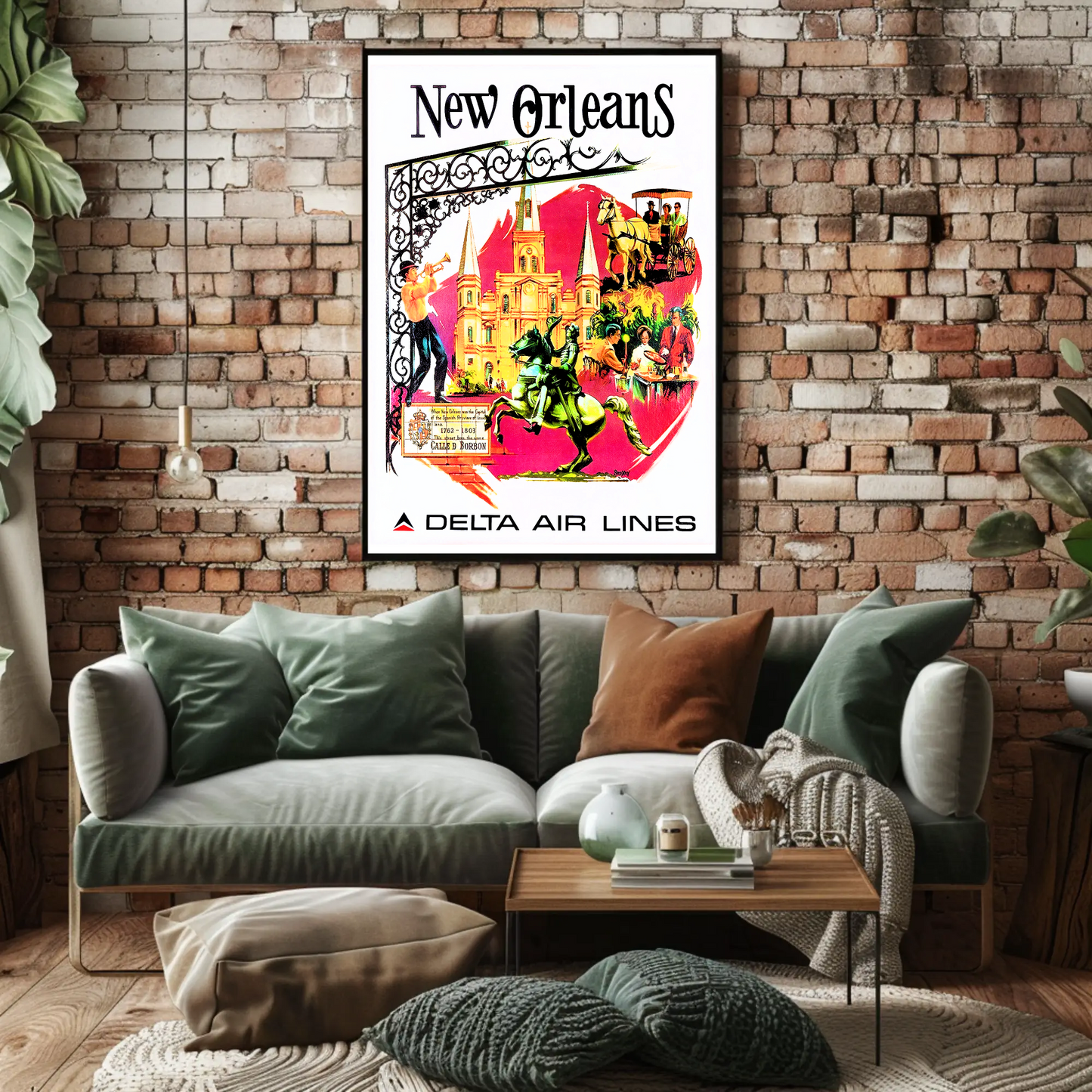 New Orleans Air Lines Travel Poster
