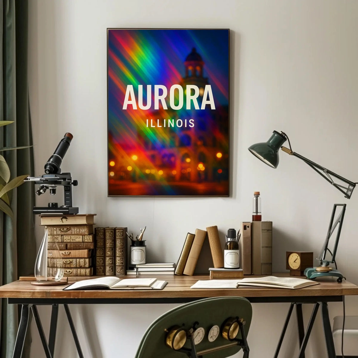 Aurora Illinois Scenic Wanderlust Photography Poster
