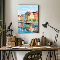 Copenhagen Nyhavn Waterfront Scene Urban or Cityscape Poster