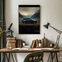 Luxury SUV in Serene Landscape Poster PosterGoat