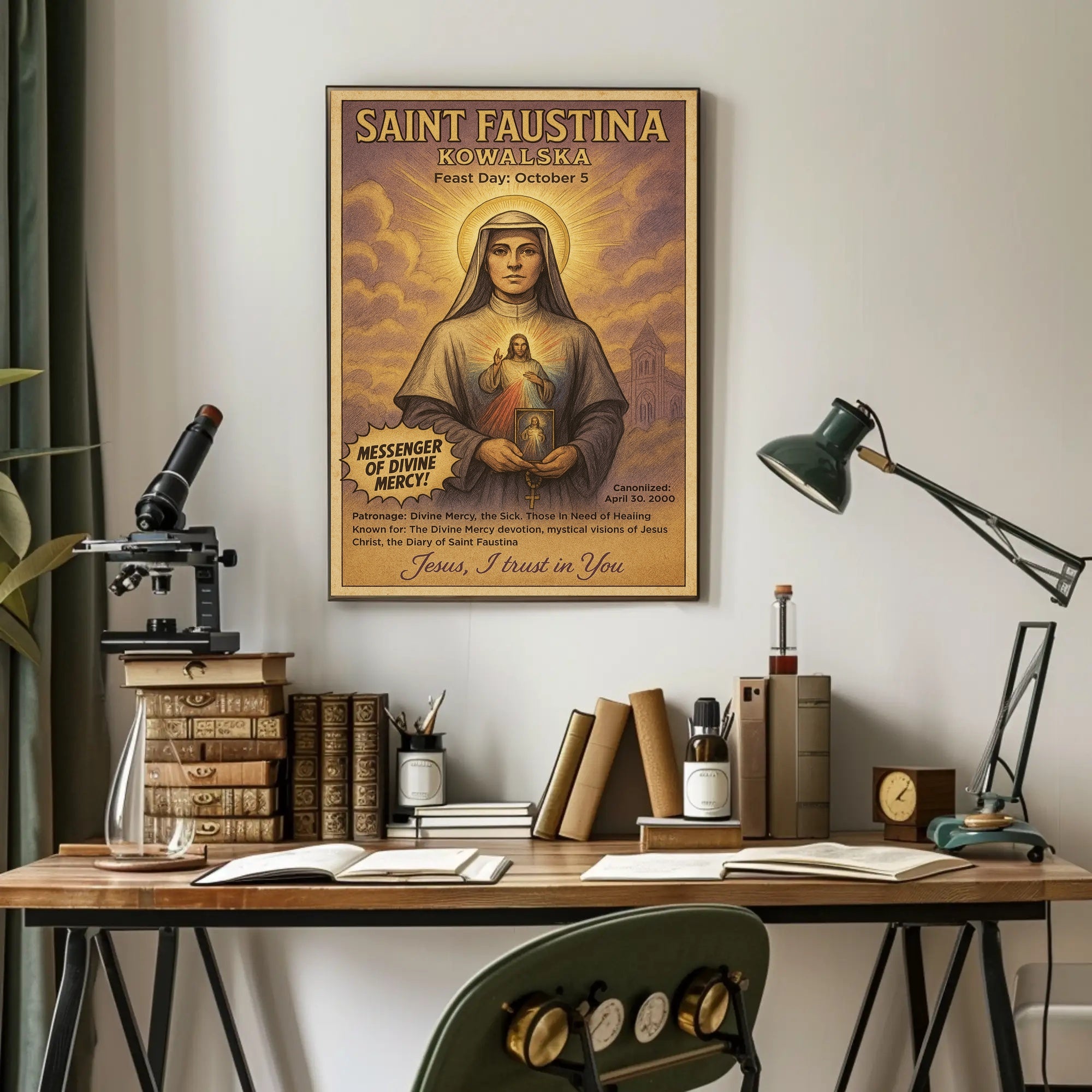 Saint Faustina Kowalska Poster PosterGoat