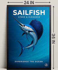 Sailfish Speed & Elegance Poster PosterGoat