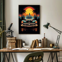 Retro Sunset Drive Poster