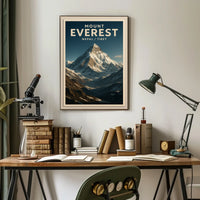 Everest Adventure Vintage Travel Seeker Poster