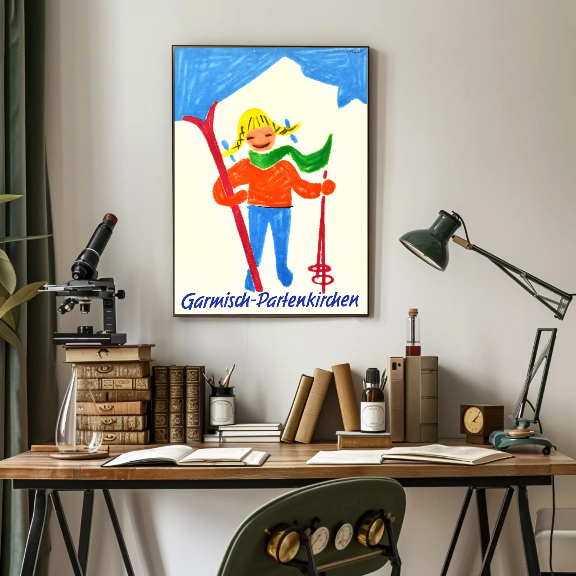 Garmisch-Partenkirchen Ski Adventure Poster PosterGoat