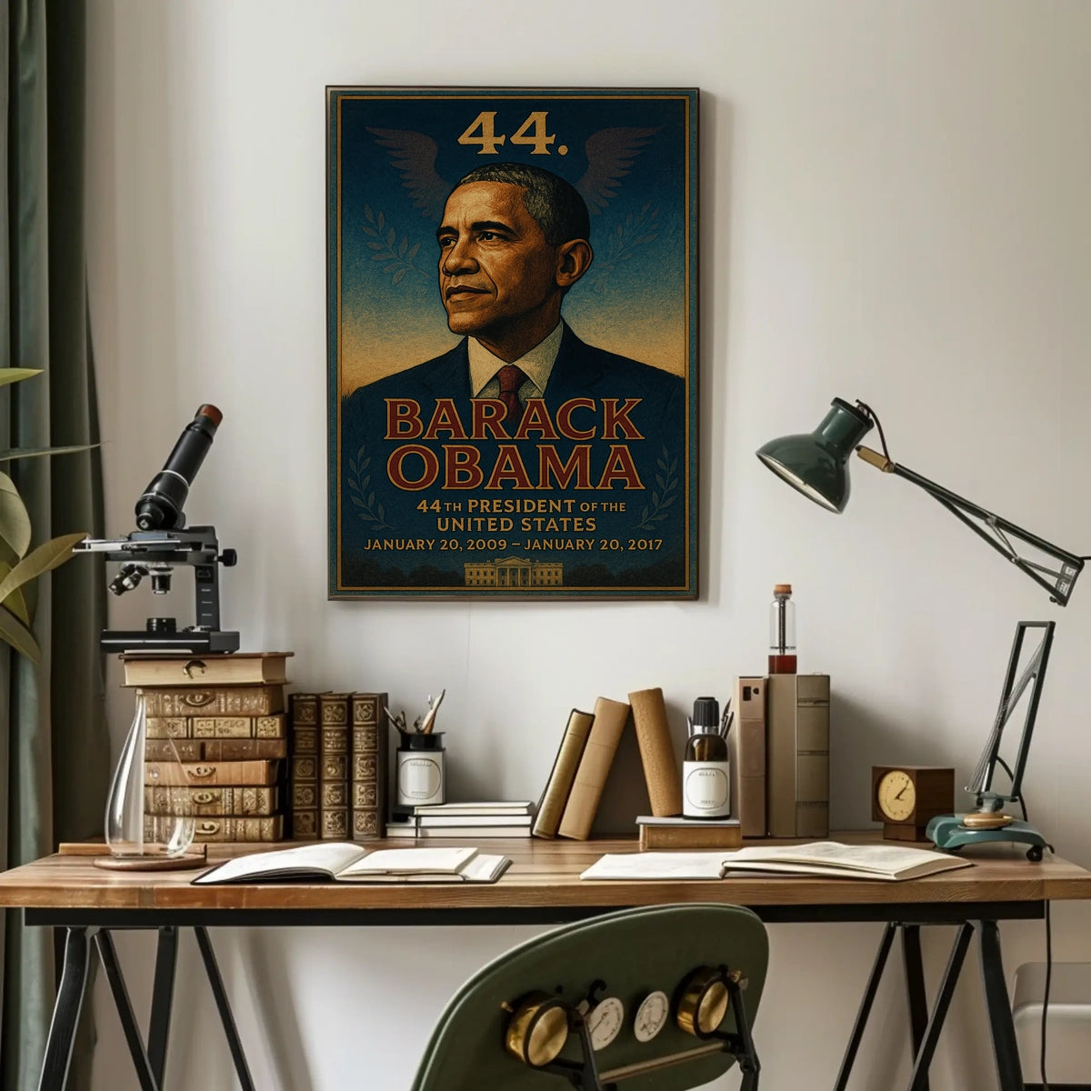 Barack Obama's iconic 44th Presidential portrait poster