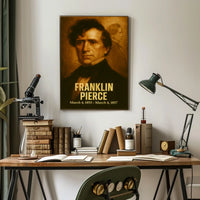 Franklin Pierce Vintage Poster Wall Art Analog Film Aesthetic Presidential Portrait History Print