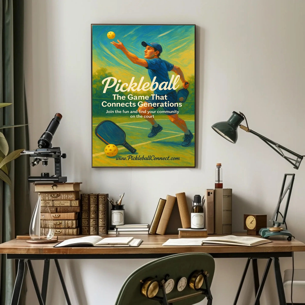 Pickleball Connecting Generations Poster