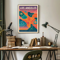 Los Angeles Retro Glamour Travel Poster PosterGoat