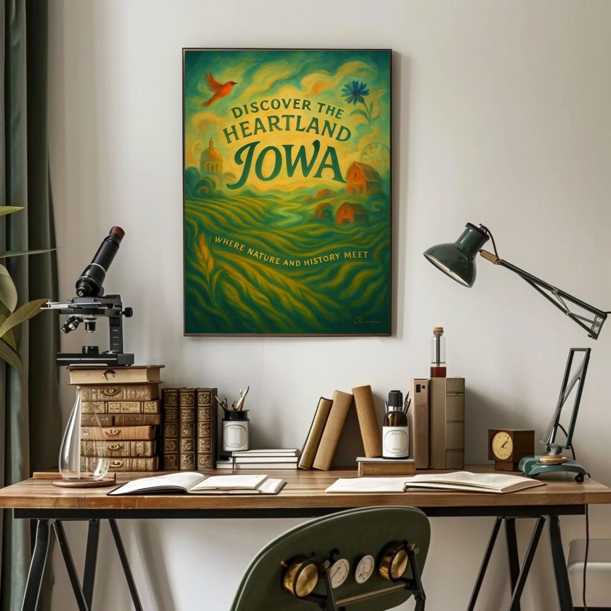 Discover the Heartland Iowa Poster