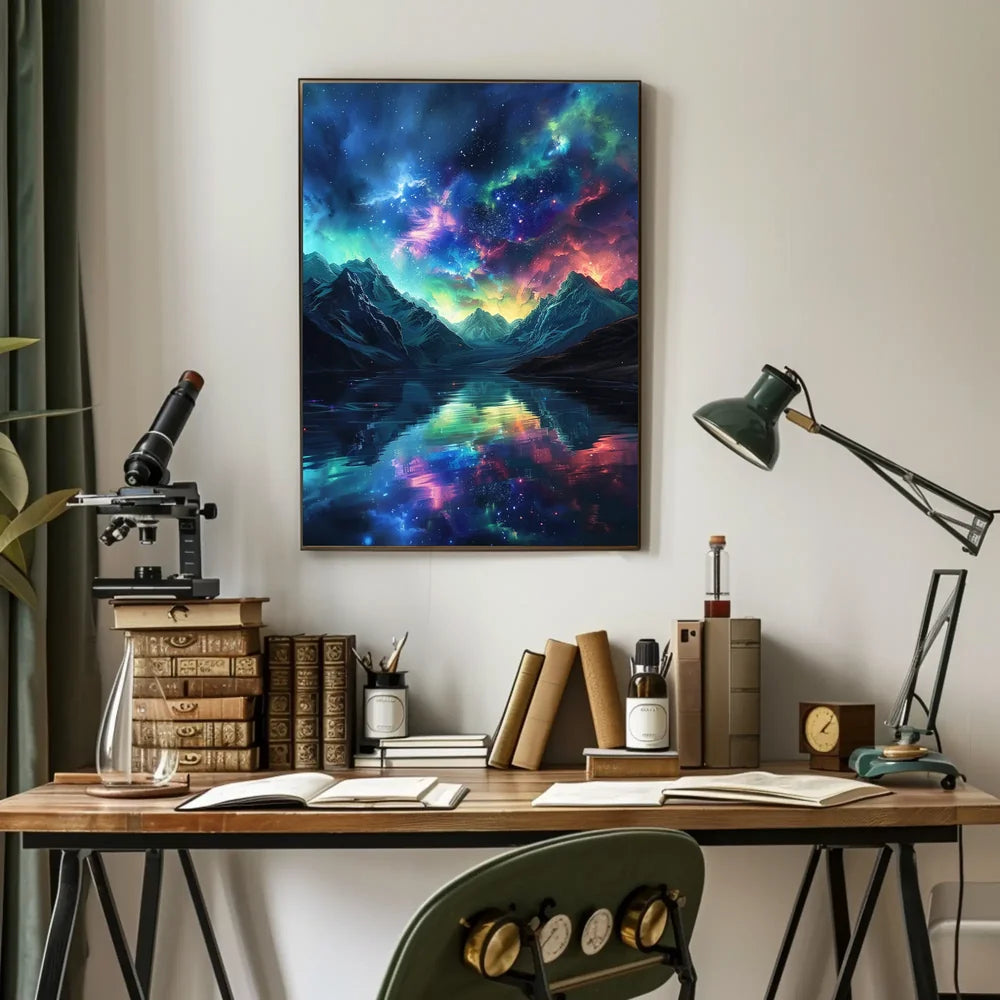 Cosmic Dreamscape: Surreal Starry Sky Art Poster