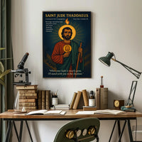Saint Jude Inspirational Iconography Motivational or Quote Poster