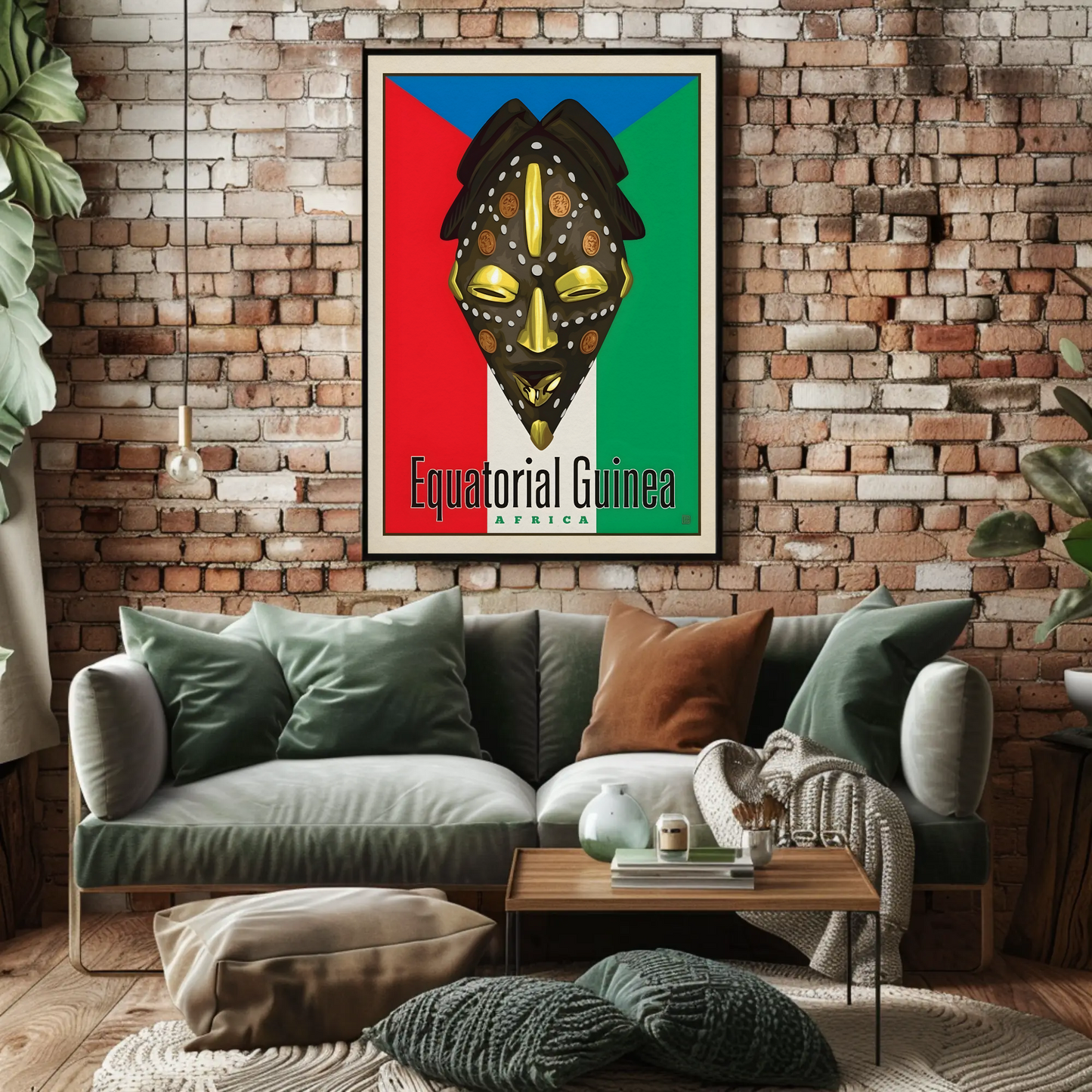Vintage Poster Equatorial Guinea Africa