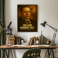William Howard Taft Presidential Poster Vintage Analog Film Aesthetic Wall Art Historical Portrait Print