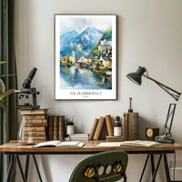 Salzkammergut Lakeside Charm Travel Poster PosterGoat
