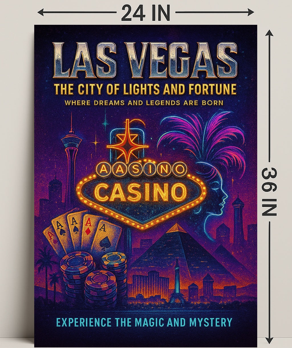 Las Vegas - The City of Lights and Fortune Poster PosterGoat