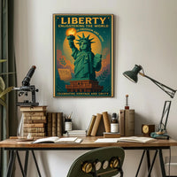 Statue of Liberty Vintage Inspirational Cultural or Heritage Poster