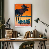 Canada Adventure Awaits: Vintage Travel Poster PosterGoat