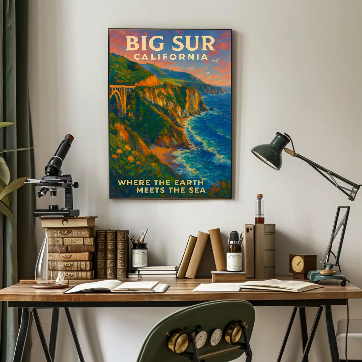 Big Sur California Poster Majestic Ocean View Nature Lovers