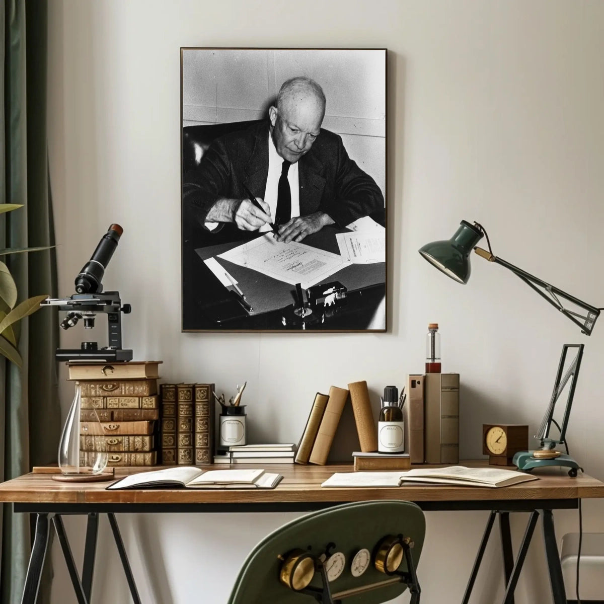 Candid Working Portrait – Dwight D. Eisenhower Poster
