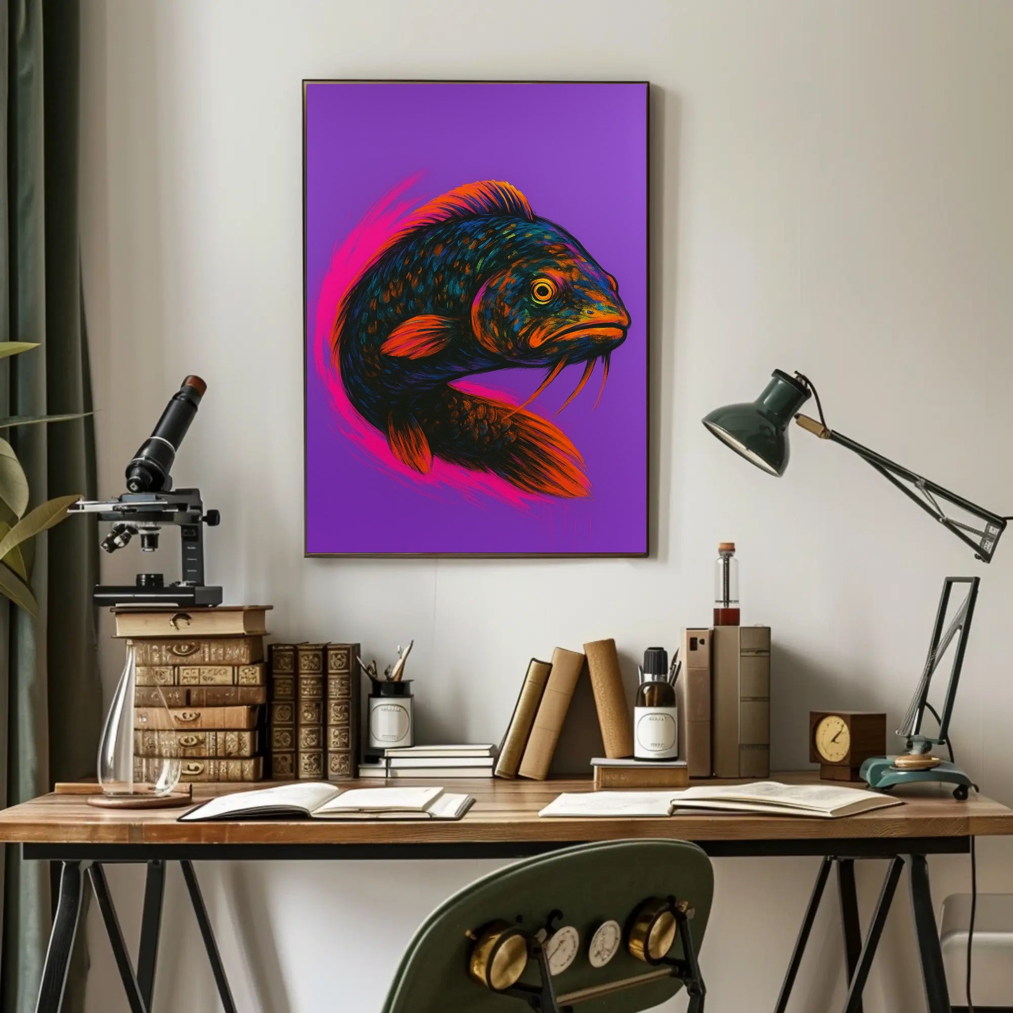 Vibrant Fish Portrait Poster
