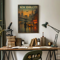 New York City Urban Evening Poster