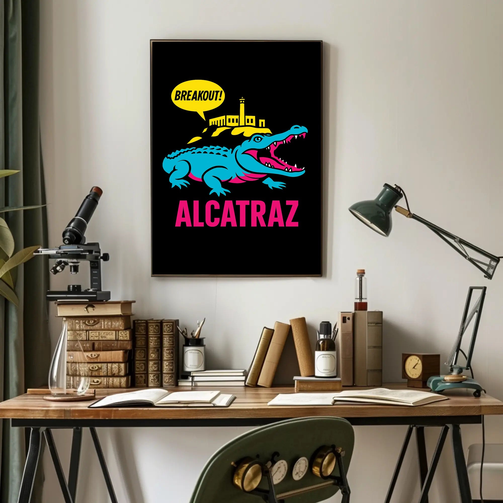 Breakout from Alcatraz Poster PosterGoat