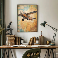 Vintage Aviation Adventure Poster