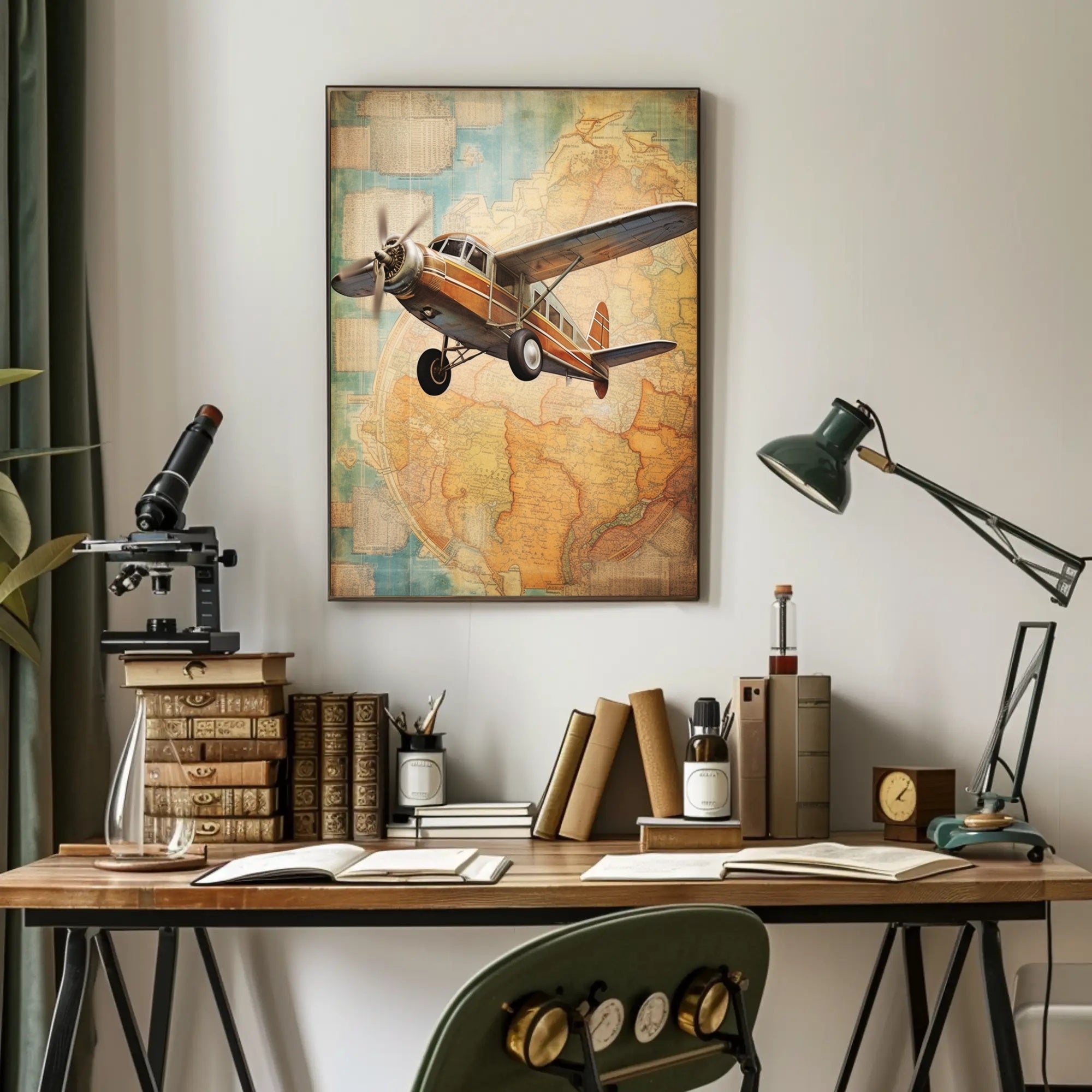 Vintage Aviation Adventure Poster
