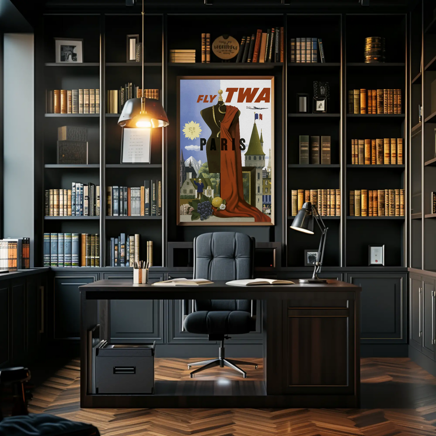 Fly TWA Paris Poster