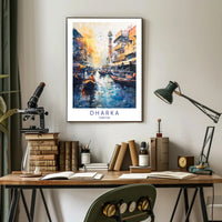 Pakistani Cityscape Watercolor Art - Urban or Cityscape Poster PosterGoat