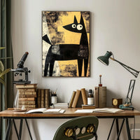 Abstract Canine Poster Modern Minimalist Dog Wall Art