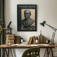 Woodrow Wilson Bust Vintage Historical or Presidential Poster