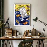 Vintage Soviet Aquatic Sports Advertisement Sports Poster