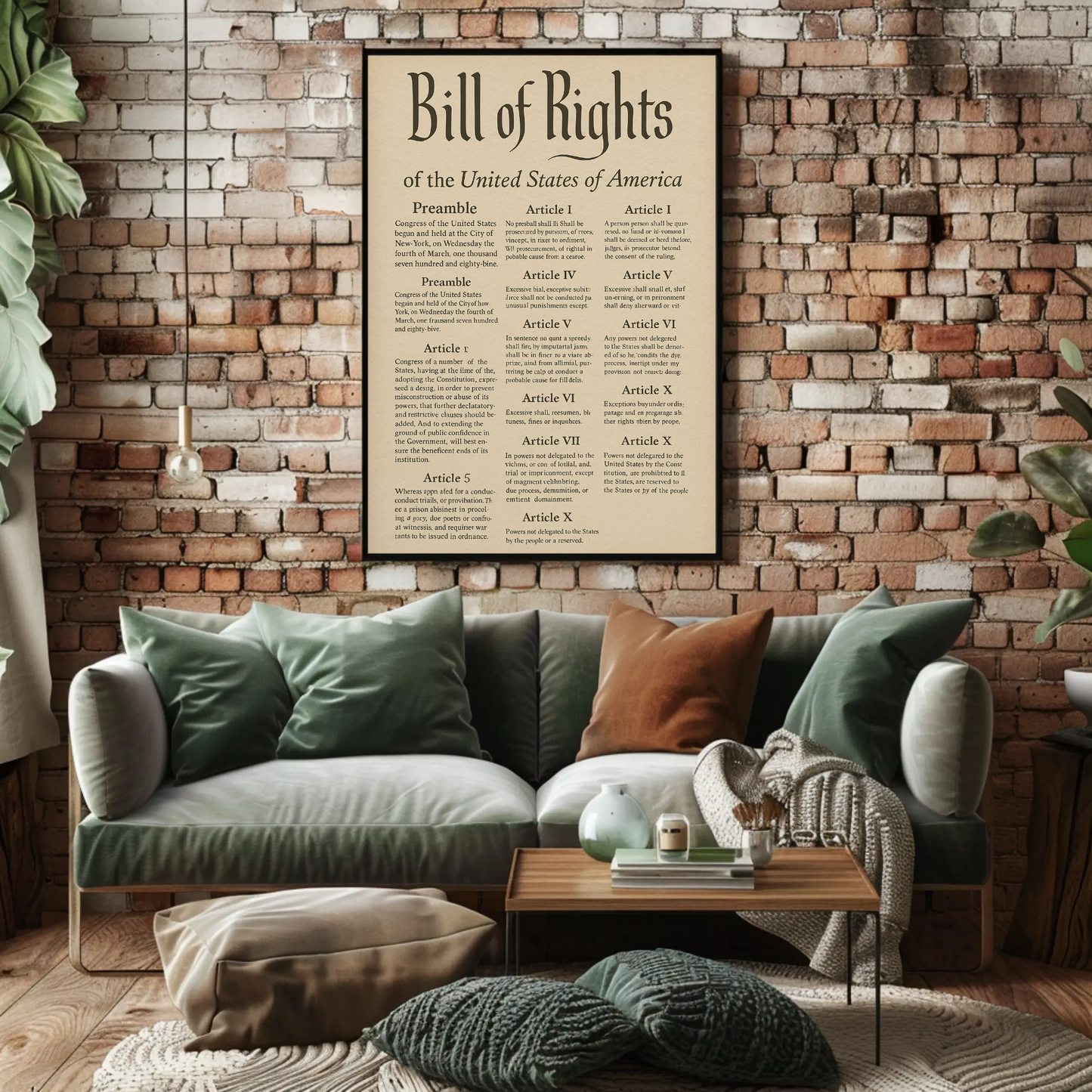 Bill Of Rights United States Poster