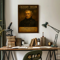 Zachary Taylor Presidential Art Poster Historical or Presidential Poster