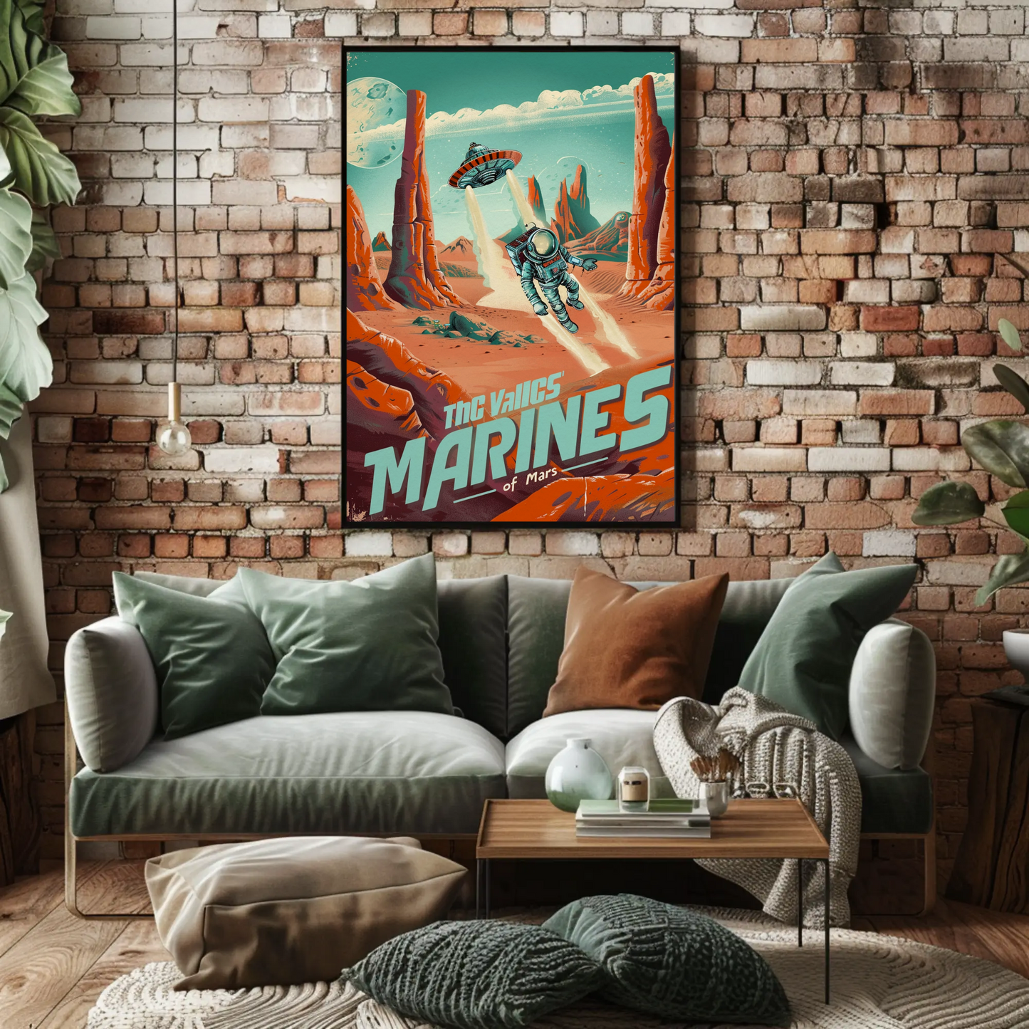 Mars Vintage Poster - Space Marines