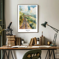 Siberian Railway Adventure in Watercolor Travel Poster PosterGoat