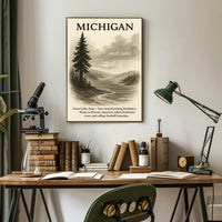 Michigan The Great Lakes State Poster PosterGoat