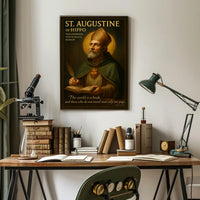 St. Augustine Reflective Wisdom Inspirational Motivational or Quote Poster PosterGoat