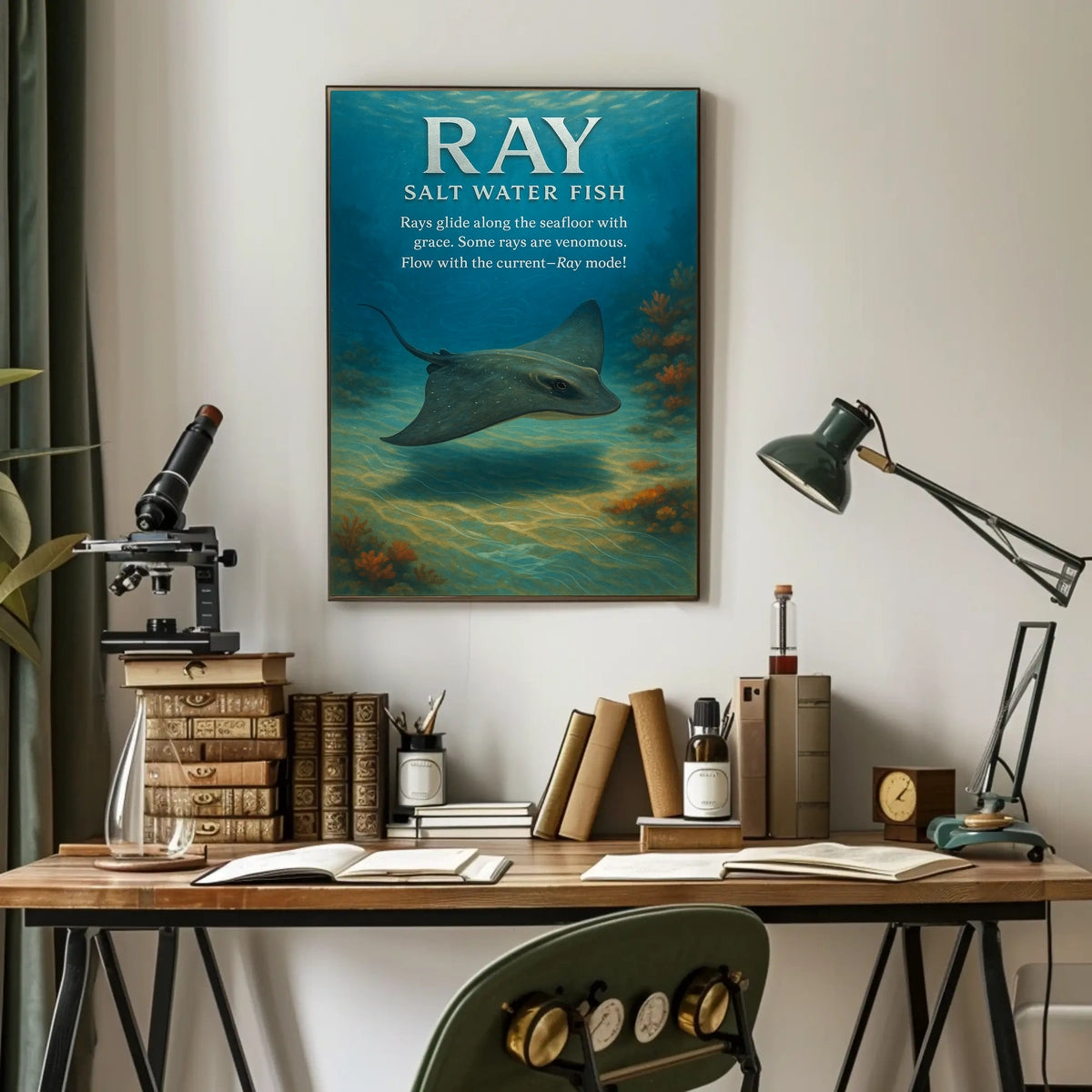 Rays Graceful Saltwater Fish Poster