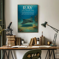 Rays Graceful Saltwater Fish Poster