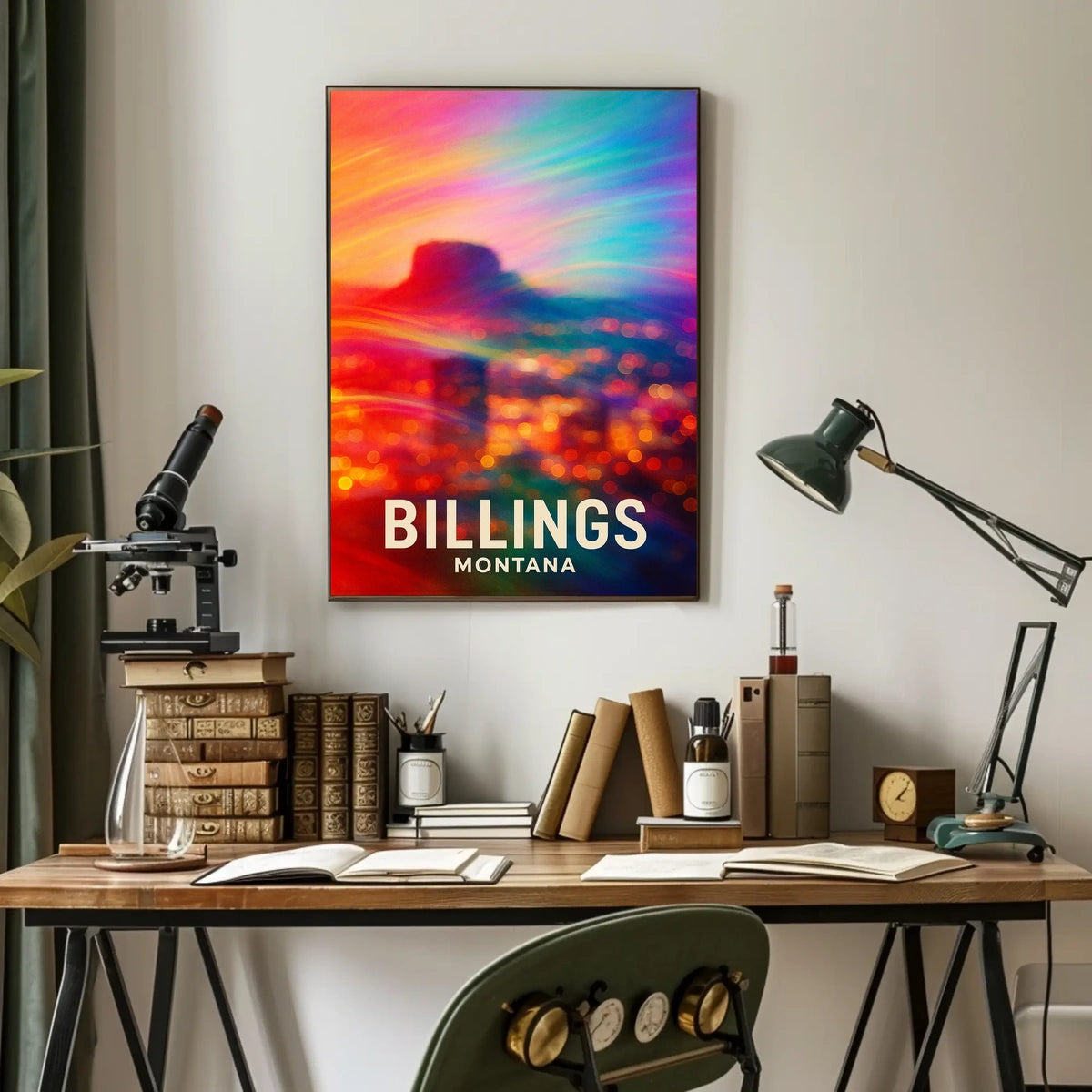 Vibrant Billings, Montana Poster
