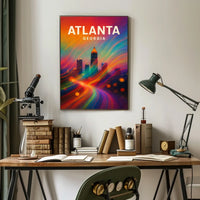 Atlanta, Georgia Vibrant Cityscape Poster