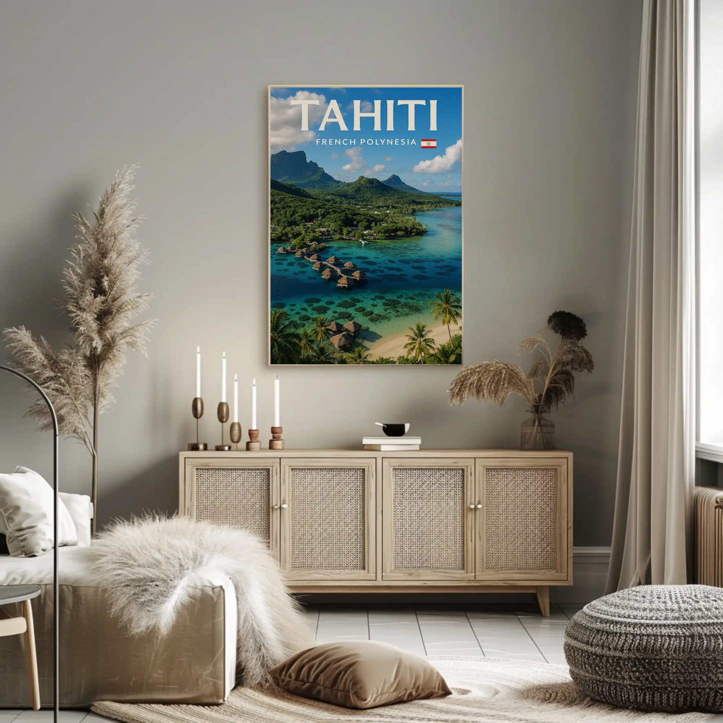 Tahiti French Polynesia Tropical Island Paradise Poster
