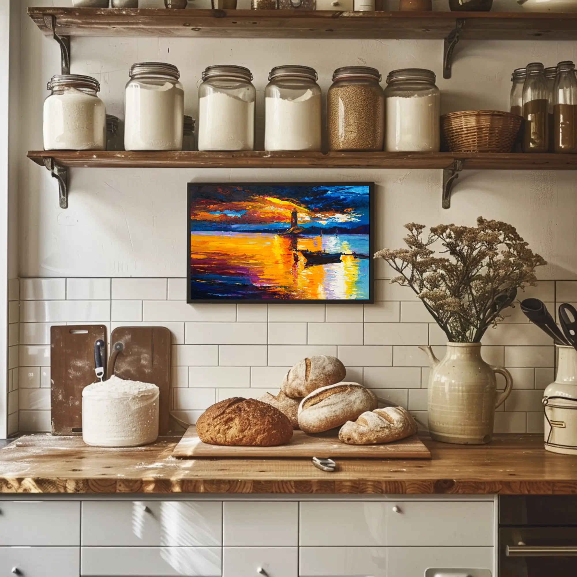 Lighthouse at Sunset Poster