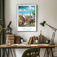 Park Güell Illustration Poster